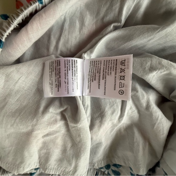 Farm Rio Anthropologie maxi skirt blue grey large - Picture 7 of 10